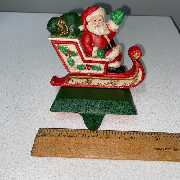Vintage Midwest of Cannon Falls Santa in Sleigh Stocking Holder - Picture 12 of 14
